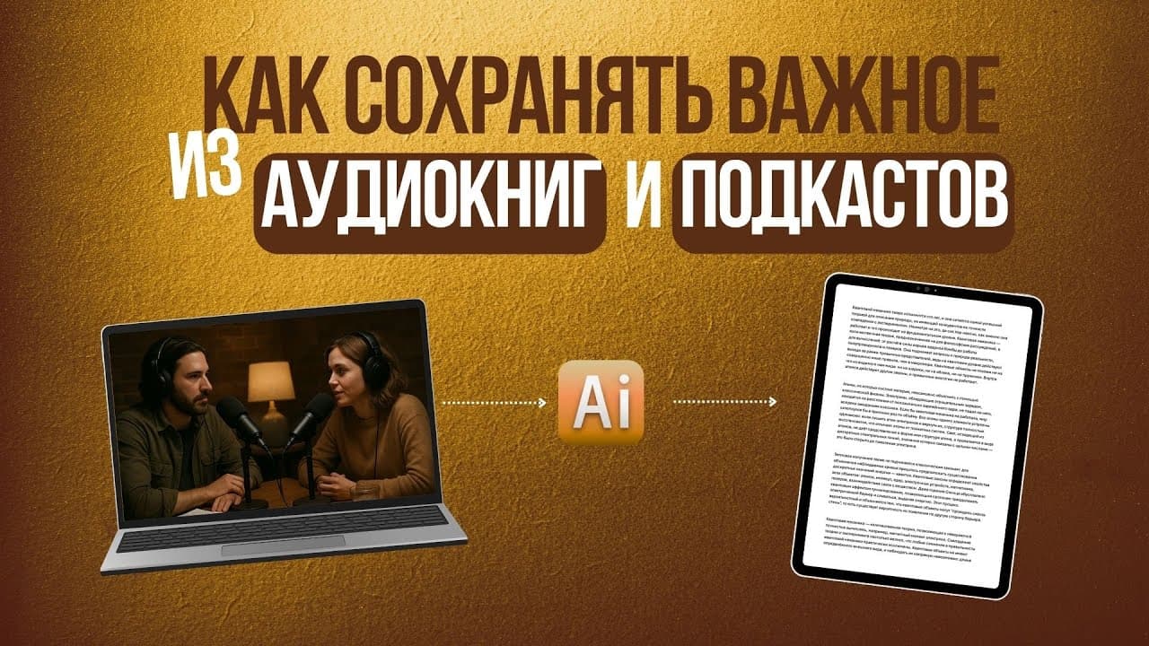 Как сохранять важные мысли из аудиокниг и подкастов с помощью ИИ